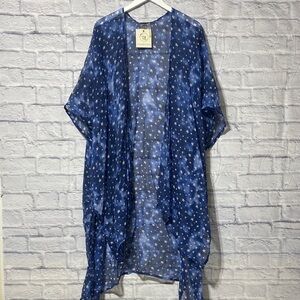 Cyn & Luca Blue Star Women Swim Coverup